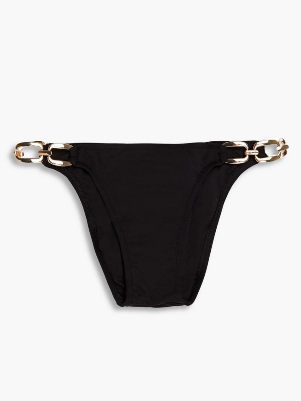 Melissa Odabash Black Bikini Bottom with Gold Chain accents